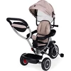 Triratukas-vežimėlis 2-in-1 ECOTOYS, pasukama sėdynė, sulankstomas stogelis, smėlio spalvos