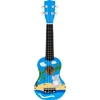 Vaikiška ukulelė medinė gitara 4 stygų nailono kramtukas ECOTOYS