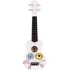 Vaikiška ukulelė medinė gitara 4 stygų nailono kramtukas ECOTOYS