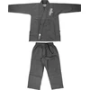BJJ kimono Venum Contender Kids su baltu diržu, pilkas