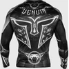 Marškinėliai Venum Gladiator 3.0 Rashguard ilgomis rankovėmis, juodi/balti
