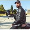 Vyriška odinė motociklininko striukė W-TEC Juodas Heart Wings