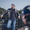 Vyriška odinė motociklininko striukė W-TEC Juodas Cracker
