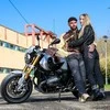 Vyriška odinė motociklo striukė W-TEC Retro