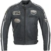 Vyriškas odinis moto švarkas W-TEC Dark Pilkas Vintage