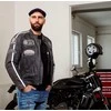 Vyriškas odinis moto švarkas W-TEC Dark Pilkas Vintage