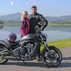 Vyriškos odinės moto pirštinės W-TEC Crushberg