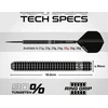 Winmau Blackout plieno galiuko strėlytės, 90% tungstenas, 25 g
