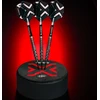 Winmau Blade X Prism Delta plunksnelės, metalinė juoda/sidabrinė