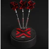 Winmau Blade X Prism Delta plunksnelės, metalinė juoda/raudona