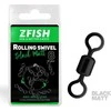 "ZFISH Rolling Swivel Juodas Matt" dydis 8/28 kg