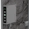 AENO Premium Eco Smart Heater, 700W, Tempered glass, Infrared+convection heating type, LED ekranas, Plug type: Europe (E/F type), Antique Marble, Made in Poland, Limited edition