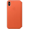 Apple iPhone XS Max odinis atverčiamas dėklas - Oranžinis
