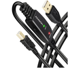 Axagon Active jungtis USB 2.0 A-M > B-M laidas, 20 m ilgio. Maitinimo variantas.