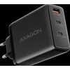AXAGON ACU-DPQ100 GaN Wall charger, 3x port (USB + dual USB-C), PD3.0/QC4+/PPS/Apple, 100W, juodas