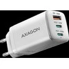 AXAGON ACU-DPQ65W GaN Wall charger, 3x port (USB + dual USB-C), PD3.0/QC4+/PPS/Apple, 65W, baltas