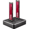 AXAGON ADSA-M2C DUAL NVMe CLONE MASTER DOCK SuperSpeed USB-C 10 Gbps prijungimo stotelė