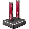 AXAGON ADSA-M2C DUAL NVMe CLONE MASTER DOCK SuperSpeed USB-C 10 Gbps prijungimo stotelė