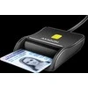 Išmaniųjų / tapatybės kortelių skaitytuvas AXAGON CRE-SM3N FlatReader su USB-A kabeliu