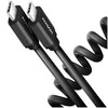 Axagon Data and charging USB 2.0 cable lengh 0.6 m. PD 60W, 3A. Juodas twisted.