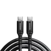 Axagon Data and charging USB 2.0 kabelio ilgis 2 m. PD 60W, 3A. Juodas braided.
