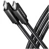 Axagon Data and charging USB 3.2 Gen 1 kabelio ilgis 1.5 m. PD 60W, 3A. Juodas braided.