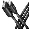 Axagon Data and power suply USB 3.2 Gen1 cable lengh 1 m. 3A. Juodas.