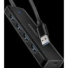 AXAGON HUE-C1A 4x USB3.2 Gen 1 Travel hub, USB-C power IN, w. 20cm Type-A cable