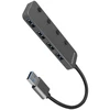 AXAGON HUE-MSA 4x USB3.2 Gen 1 SWITCH šakotuvas, metalinis, mikro USB maitinimo įvestis, 20 cm USB-A laidas