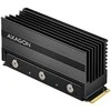 Axagon Pasyvus aliuminio radiatorius vienpusiams ir dvipusiams M.2 SSD diskams, dydis 2280, aukštis 36 mm.