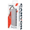 CANYON šakotuvas DS-12 13in1 4k USB-C Tamsiai pilka