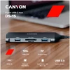 CANYON šakotuvas DS-15 8in1 4k USB-C Tamsiai pilka