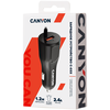 CANYON automobilinis įkroviklis C-033 2.4A/USB-A su integruotu „Lightning“ Juodas