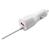 CANYON automobilinis įkroviklis C-033 2.4A/USB-A su integruotu „Lightning“ Baltas