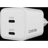 CANYON įkroviklis CU45CC GaN 45W 2xPD EU Baltas