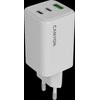 CANYON įkroviklis CU65ACC GaN 65W 2xPD 1xQC EU Baltas