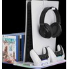 CANYON aušinimo stovas CS-51 RGB PS5 Slim/DE Charge Baltas
