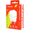 CANYON H-20-05, PD 20W Įvestis: 100V-240V, Išvestis: 1 prievado įkrovimas: USB-C:PD 20W (5V3A/9V2.22A/12V1.66A), Eu kištukas, Viršįtampa, perkaitęs, Apsauga nuo viršsrovių ir trumpojo jungimo Atitinka CE RoHs, ERP. Dydis: 68,5*29,2*29,4mm, 32,5g, Baltas