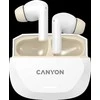 CANYON ausinės HEXAGON 7 TWS ANC+ENC belaidis įkrovimas baltas smėlio spalvos