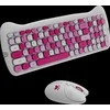 CANYON HSET-W6 EN Klaviatūra ir pelė Kitty Edition AAA+АА Wireless Rožinė
