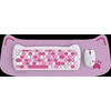CANYON HSET-W6 EN Klaviatūra ir pelė Kitty Edition AAA+АА Wireless Rožinė