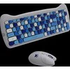 CANYON HSET-W6 EN Klaviatūra ir pelė Kitty Edition AAA+АА Wireless Mėlyna