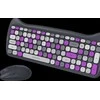 CANYON HSET-W6 EN Klaviatūra ir pelė Kitty Edition AAA+АА Wireless Violet