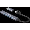 CANYON šakotuvas DS-02 4in1 USB-A/C Pilkas
