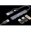 CANYON šakotuvas DS-02 4in1 USB-A/C Pilkas