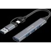 CANYON šakotuvas DS-02 4in1 USB-A/C Pilkas