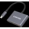 CANYON šakotuvas DS-3 3in1 USB-C Tamsiai pilka