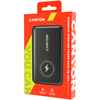 CANYON maitinimo blokas PB-1001 10000 mAh PD 18W QC 3.0 Wireless 10W Juodas