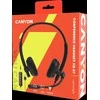 CANYON PC ausinės HS-07 PC Mic 3.5/USB Flat 2.8m Juodas