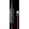 CANYON PC ausinės HS-07 PC Mic 3.5/USB Flat 2.8m Juodas